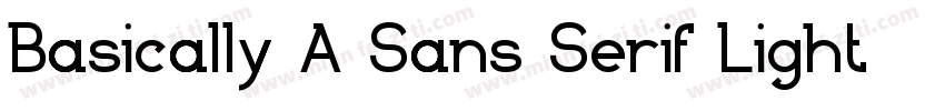 Basically A Sans Serif Light字体转换